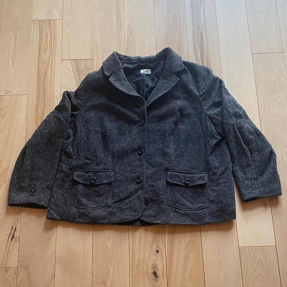 L.L. Bean Charcoal Blazer Jacket